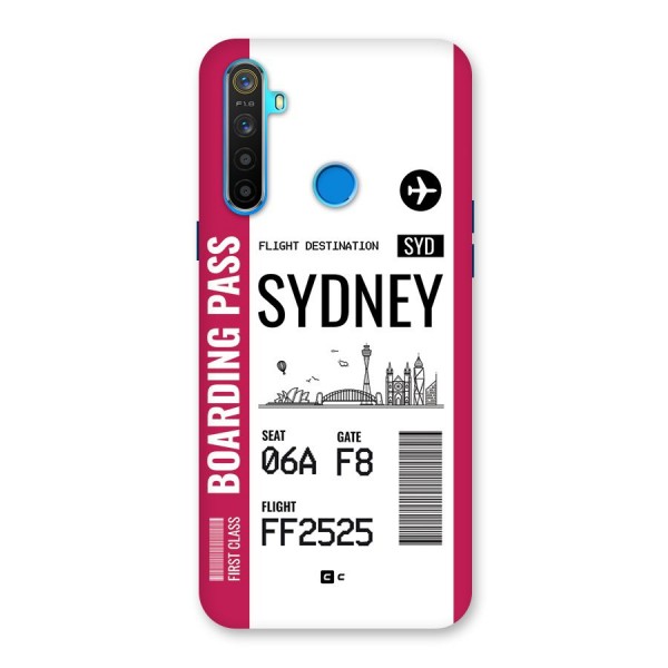 Sydney Boarding Pass Back Case for Realme 5s