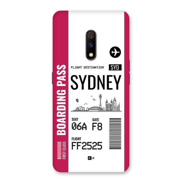 Sydney Boarding Pass Back Case for Realme X