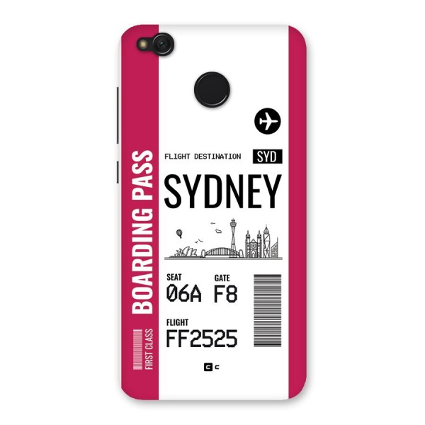 Sydney Boarding Pass Back Case for Redmi 4