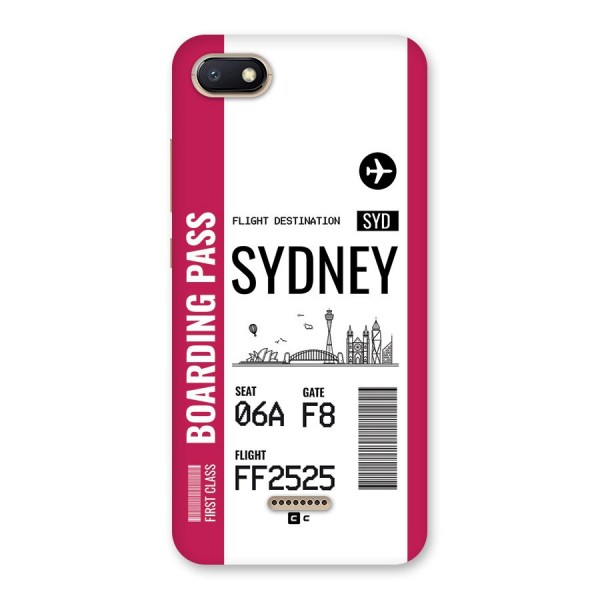 Sydney Boarding Pass Back Case for Redmi 6A