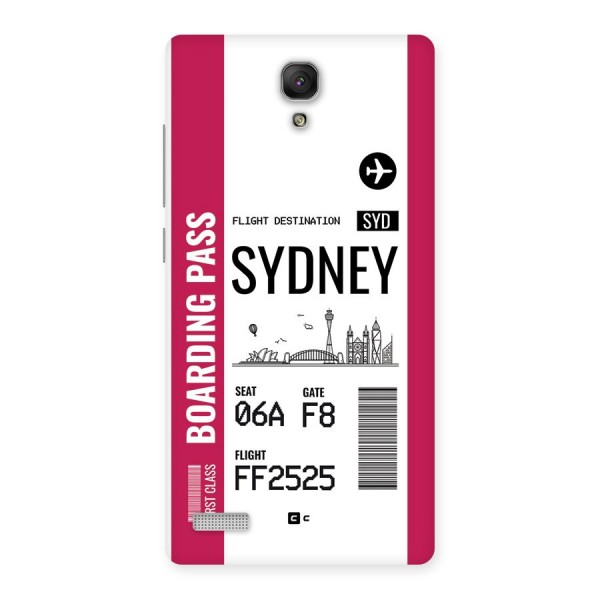 Sydney Boarding Pass Back Case for Redmi Note