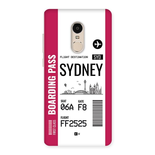 Sydney Boarding Pass Back Case for Redmi Note 4