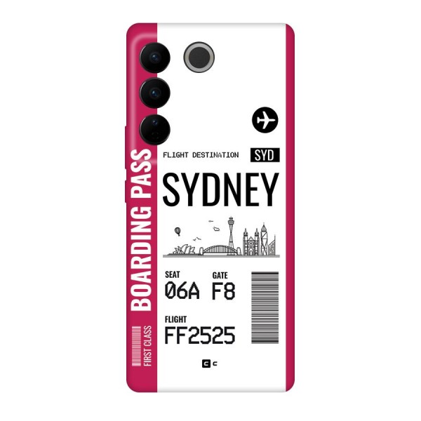 Sydney Boarding Pass Back Case for Vivo V27