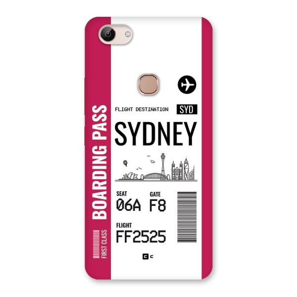 Sydney Boarding Pass Back Case for Vivo Y83