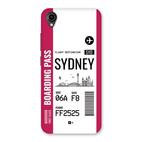 Sydney Boarding Pass Back Case for Vivo Y91i