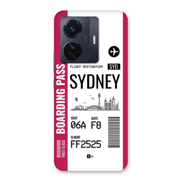 Sydney Boarding Pass Back Case for Vivo iQOO Z6 Pro