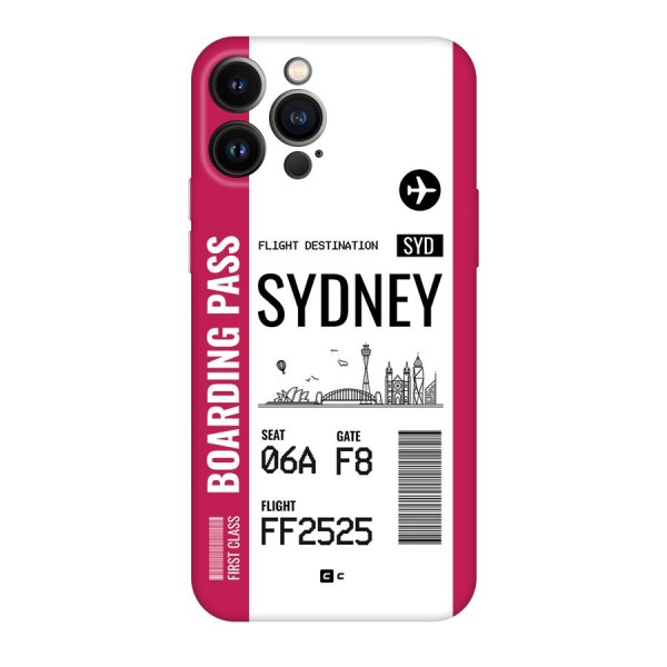 Sydney Boarding Pass Back Case for iPhone 13 Pro Max