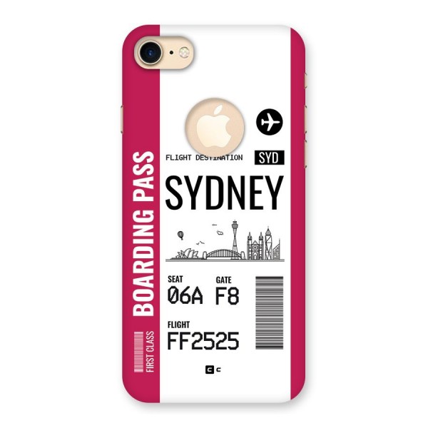 Sydney Boarding Pass Back Case for iPhone 8 Logo Cut