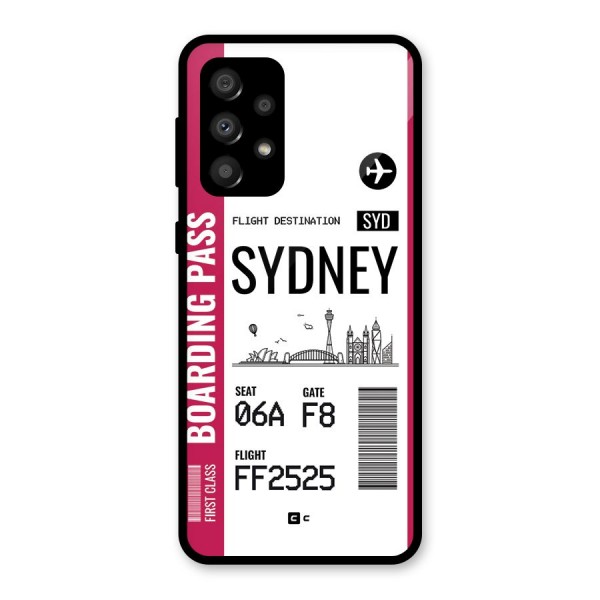 Sydney Boarding Pass Glass Back Case for Galaxy A32