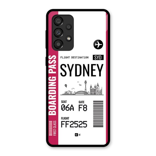 Sydney Boarding Pass Glass Back Case for Galaxy A33 5G