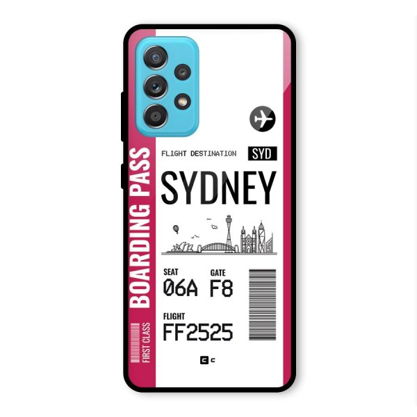 Sydney Boarding Pass Glass Back Case for Galaxy A52