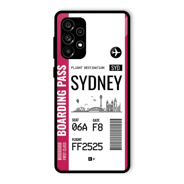 Sydney Boarding Pass Glass Back Case for Galaxy A73 5G