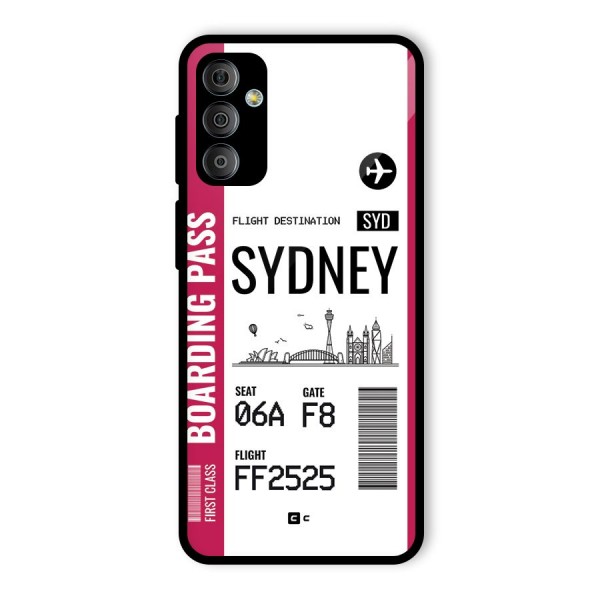 Sydney Boarding Pass Glass Back Case for Galaxy F23