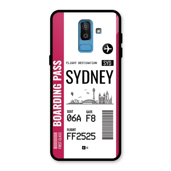 Sydney Boarding Pass Glass Back Case for Galaxy J8