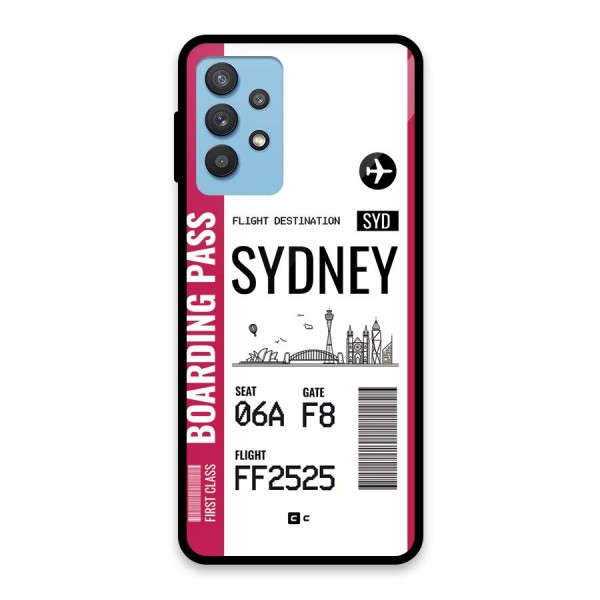 Sydney Boarding Pass Glass Back Case for Galaxy M32 5G