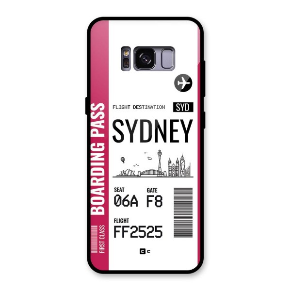 Sydney Boarding Pass Glass Back Case for Galaxy S8