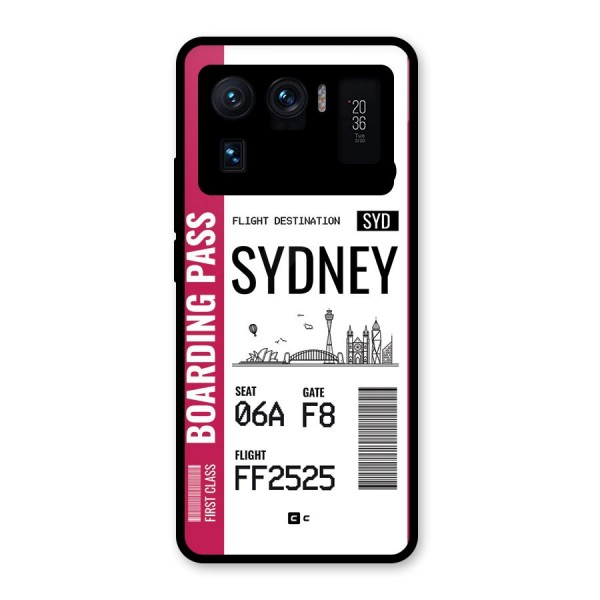 Sydney Boarding Pass Glass Back Case for Mi 11 Ultra