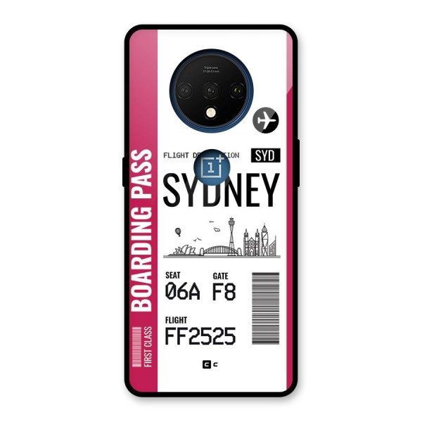 Sydney Boarding Pass Glass Back Case for OnePlus 7T