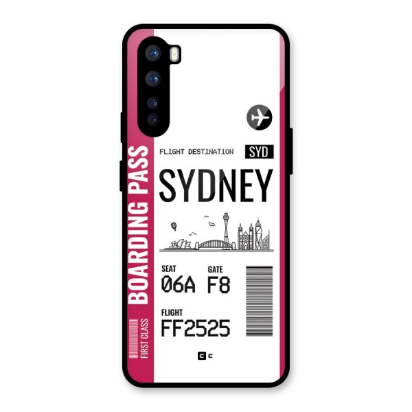 Sydney Boarding Pass Glass Back Case for OnePlus Nord