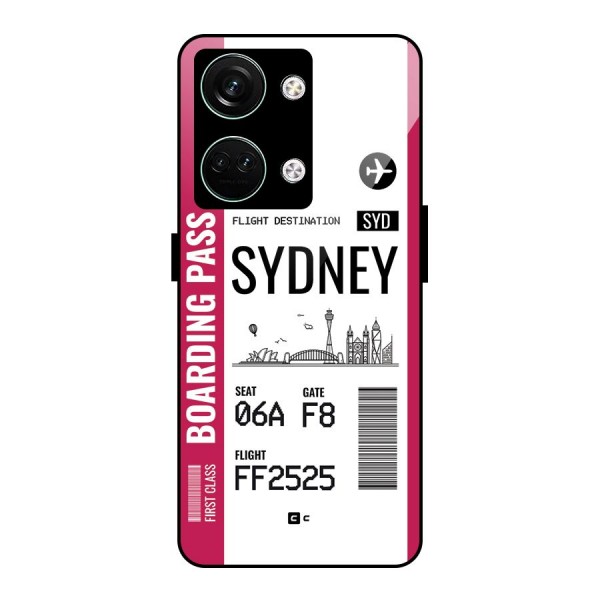 Sydney Boarding Pass Glass Back Case for Oneplus Nord 3