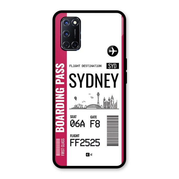 Sydney Boarding Pass Glass Back Case for Oppo A52