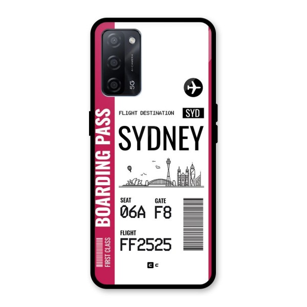 Sydney Boarding Pass Glass Back Case for Oppo A53s 5G