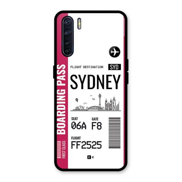 Sydney Boarding Pass Glass Back Case for Oppo F15