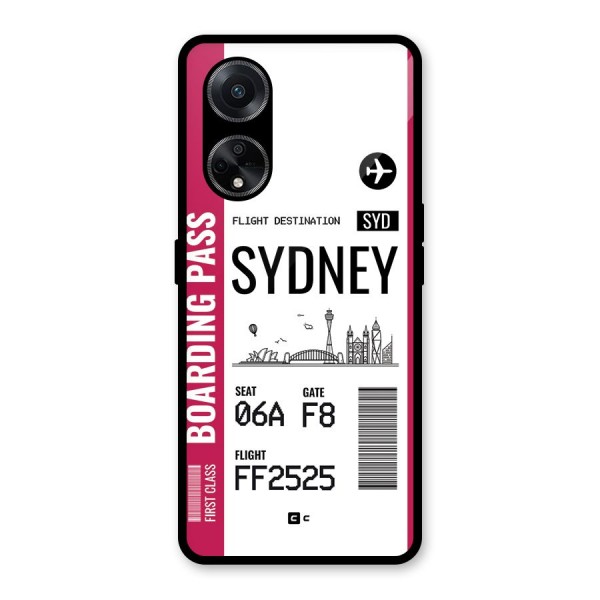 Sydney Boarding Pass Glass Back Case for Oppo F23