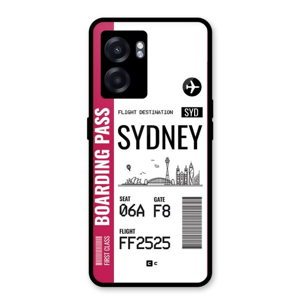 Sydney Boarding Pass Glass Back Case for Oppo K10 (5G)