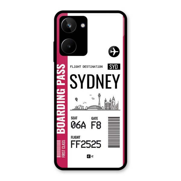 Sydney Boarding Pass Glass Back Case for Realme 10