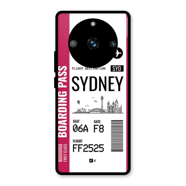 Sydney Boarding Pass Glass Back Case for Realme 11 Pro