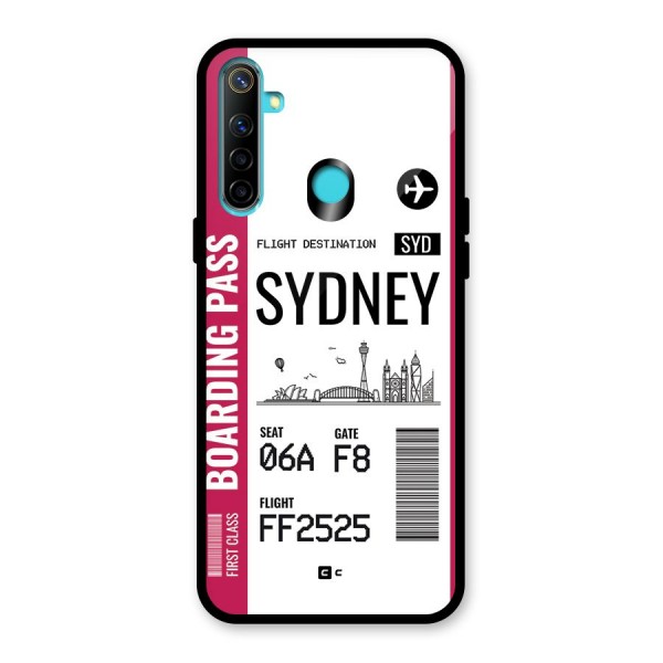 Sydney Boarding Pass Glass Back Case for Realme 5