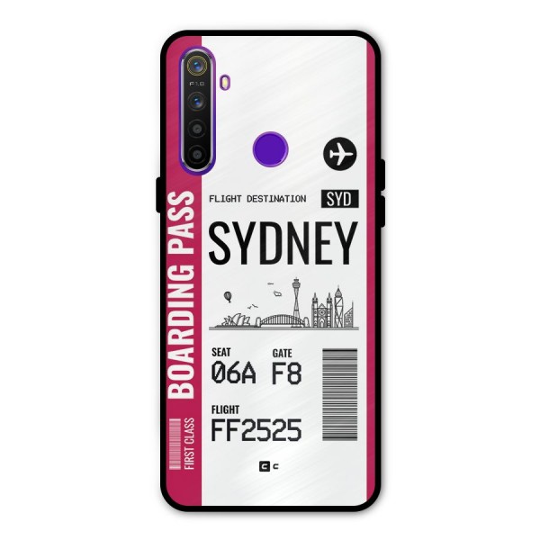 Sydney Boarding Pass Glass Back Case for Realme 5s