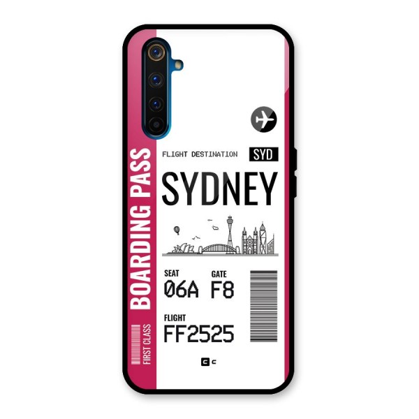 Sydney Boarding Pass Glass Back Case for Realme 6 Pro