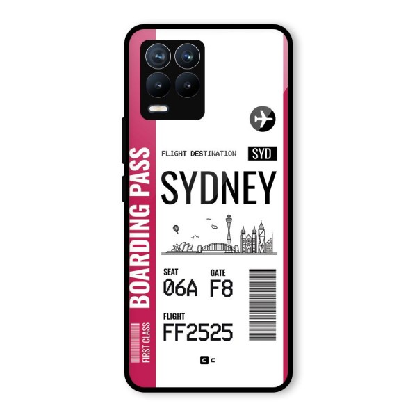 Sydney Boarding Pass Glass Back Case for Realme 8