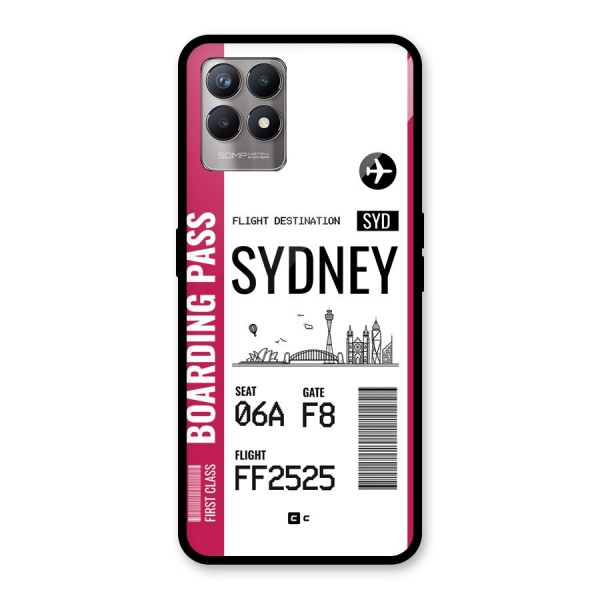 Sydney Boarding Pass Glass Back Case for Realme 8i