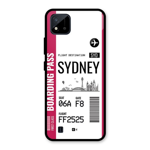 Sydney Boarding Pass Glass Back Case for Realme C11 2021