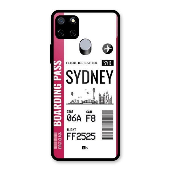 Sydney Boarding Pass Glass Back Case for Realme C15