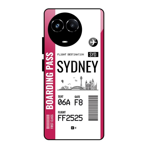 Sydney Boarding Pass Glass Back Case for Realme Narzo 60X