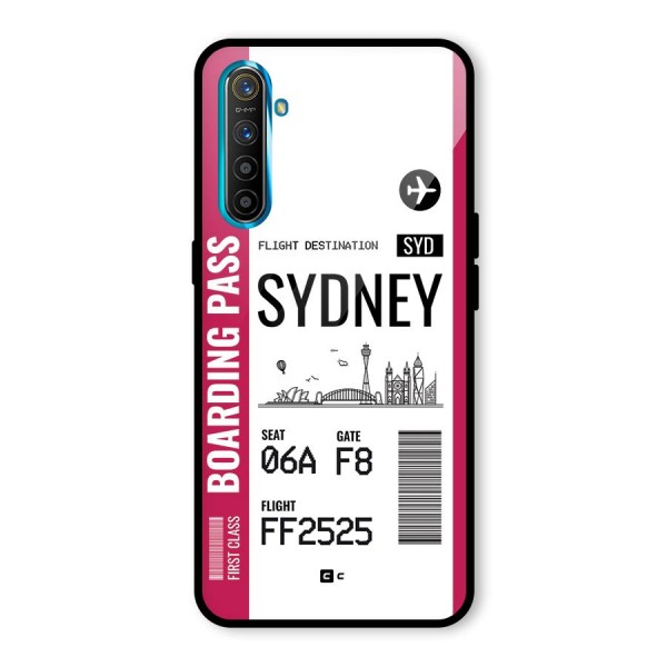 Sydney Boarding Pass Glass Back Case for Realme X2