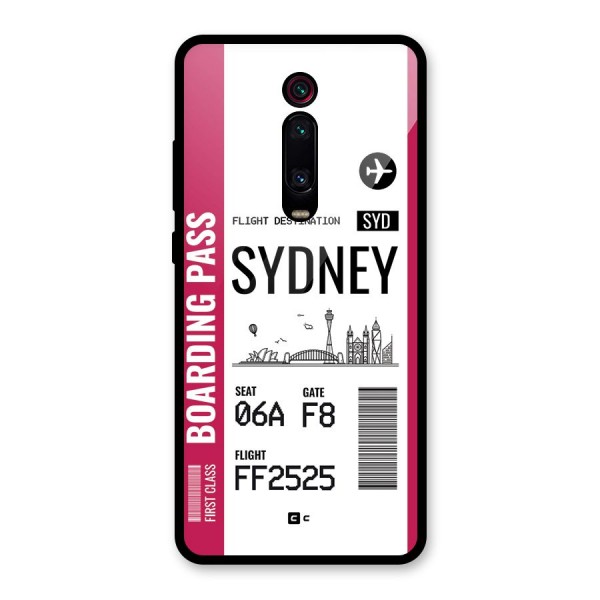 Sydney Boarding Pass Glass Back Case for Redmi K20 Pro