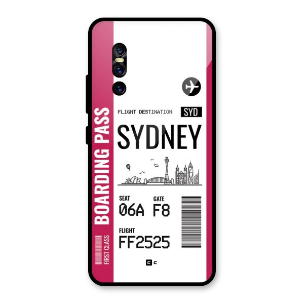 Sydney Boarding Pass Glass Back Case for Vivo V15 Pro