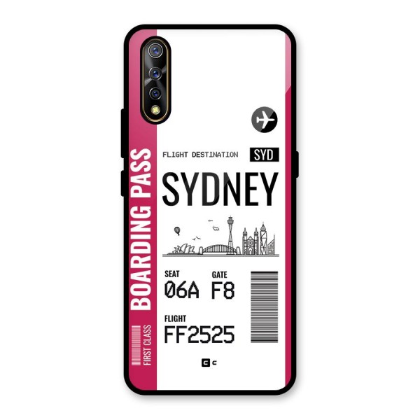 Sydney Boarding Pass Glass Back Case for Vivo Z1x