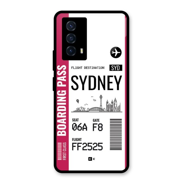 Sydney Boarding Pass Glass Back Case for Vivo iQOO Z5