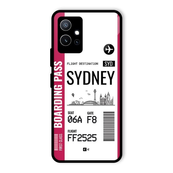 Sydney Boarding Pass Glass Back Case for Vivo iQOO Z6