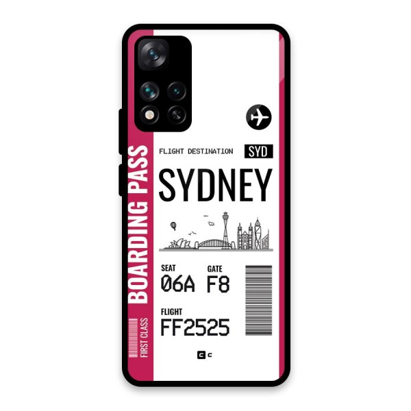 Sydney Boarding Pass Glass Back Case for Xiaomi 11i 5G