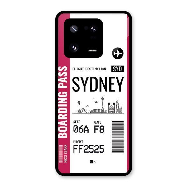 Sydney Boarding Pass Glass Back Case for Xiaomi 13 Pro