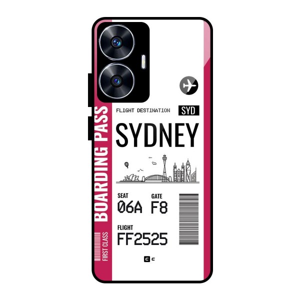 Sydney Boarding Pass Glass Back Case for realme C55