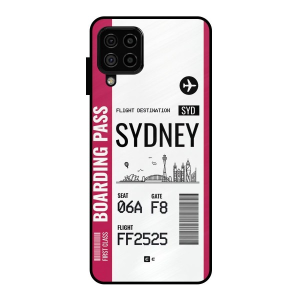 Sydney Boarding Pass Metal Back Case for Galaxy A22 4G