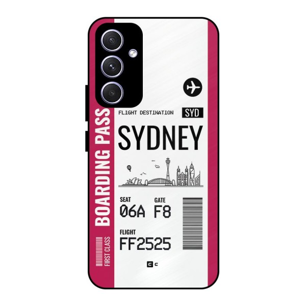 Sydney Boarding Pass Metal Back Case for Galaxy A54